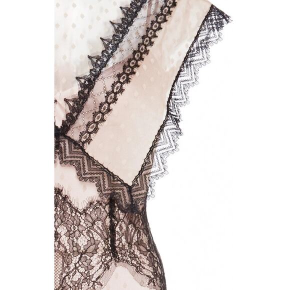 $1675 NEW NATASHA ZINKO NUDE LACE TULLE MAXI EVENING POLKA DOT PARTY DRESS - Picture 8 of 9